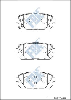 FBK FD22024M - Kit pastiglie freno, Freno a disco autozon.pro