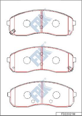 FBK FD22021M - Kit pastiglie freno, Freno a disco autozon.pro