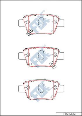 FBK FD2239M - Kit pastiglie freno, Freno a disco autozon.pro