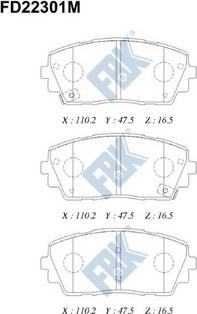 FBK FD22301M - Kit pastiglie freno, Freno a disco autozon.pro