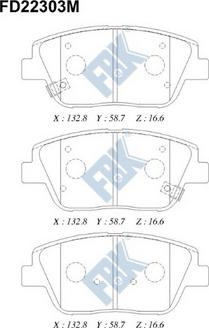 FBK FD22303M - Kit pastiglie freno, Freno a disco autozon.pro