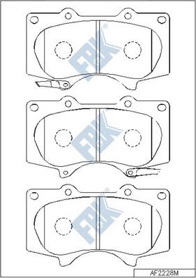 FBK FD2228M - Kit pastiglie freno, Freno a disco autozon.pro