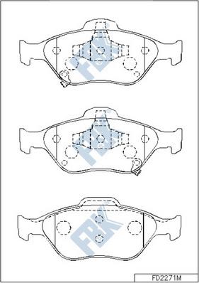 FBK FD2271M - Kit pastiglie freno, Freno a disco autozon.pro