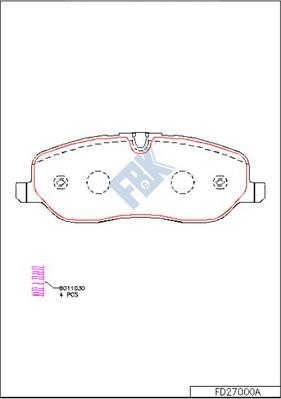 FBK FD27000A - Kit pastiglie freno, Freno a disco autozon.pro