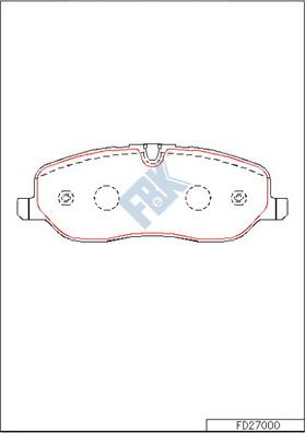 FBK FD27000 - Kit pastiglie freno, Freno a disco autozon.pro