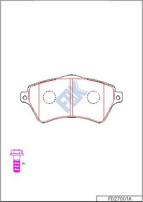 FBK FD27001A - Kit pastiglie freno, Freno a disco autozon.pro