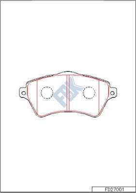 FBK FD27001 - Kit pastiglie freno, Freno a disco autozon.pro