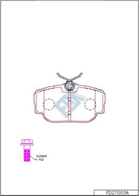 FBK FD27003A - Kit pastiglie freno, Freno a disco autozon.pro