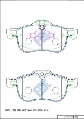 FBK FD27013S - Kit pastiglie freno, Freno a disco autozon.pro