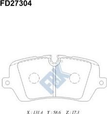 FBK FD27304 - Kit pastiglie freno, Freno a disco autozon.pro