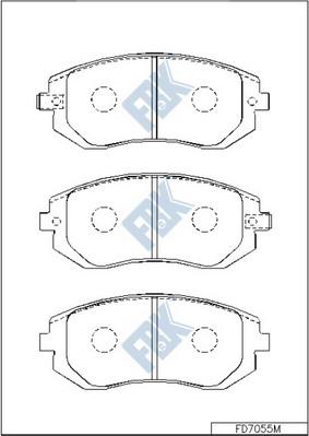 FBK FD7055M - Kit pastiglie freno, Freno a disco autozon.pro