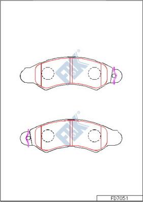 FBK FD7051 - Kit pastiglie freno, Freno a disco autozon.pro
