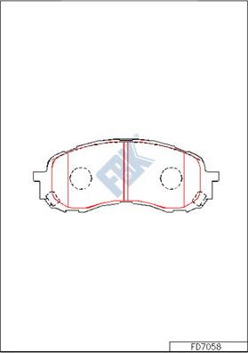 FBK FD7058 - Kit pastiglie freno, Freno a disco autozon.pro