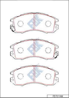 FBK FD7014M - Kit pastiglie freno, Freno a disco autozon.pro