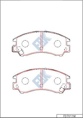 FBK FD7011M - Kit pastiglie freno, Freno a disco autozon.pro