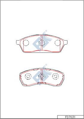 FBK FD7031 - Kit pastiglie freno, Freno a disco autozon.pro