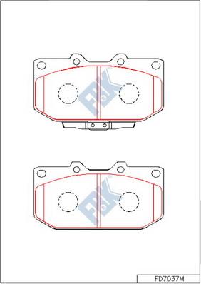 FBK FD7037M - Kit pastiglie freno, Freno a disco autozon.pro