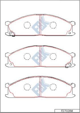 FBK FD7028M - Kit pastiglie freno, Freno a disco autozon.pro