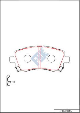 FBK FD7801M - Kit pastiglie freno, Freno a disco autozon.pro