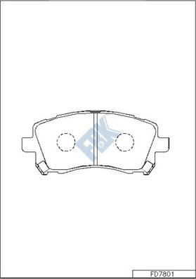 FBK FD7801 - Kit pastiglie freno, Freno a disco autozon.pro