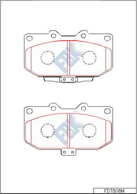 FBK FD7808M - Kit pastiglie freno, Freno a disco autozon.pro