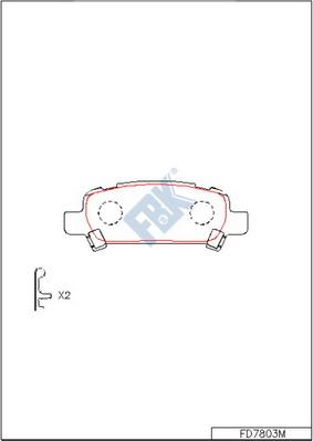 FBK FD7803M - Kit pastiglie freno, Freno a disco autozon.pro