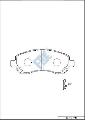 FBK FD7802M - Kit pastiglie freno, Freno a disco autozon.pro