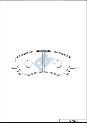 FBK FD7802 - Kit pastiglie freno, Freno a disco autozon.pro