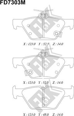 FBK FD7303M - Kit pastiglie freno, Freno a disco autozon.pro