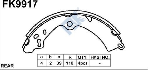 FBK FK9917 - Kit ganasce freno autozon.pro