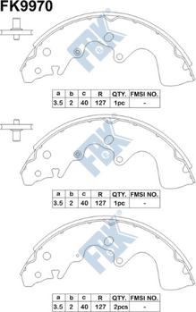 FBK FK9970 - Kit ganasce freno autozon.pro