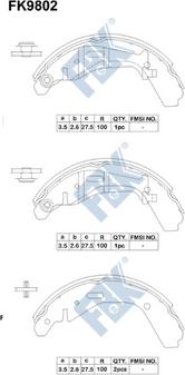 FBK FK9802 - Kit ganasce freno autozon.pro