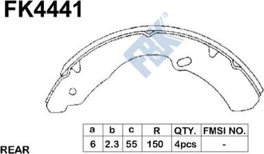 FBK FK4441 - Kit ganasce freno autozon.pro