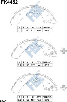 FBK FK4452 - Kit ganasce freno autozon.pro