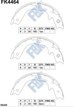 FBK FK4464 - Kit ganasce freno autozon.pro