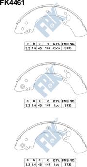 FBK FK4461 - Kit ganasce freno autozon.pro