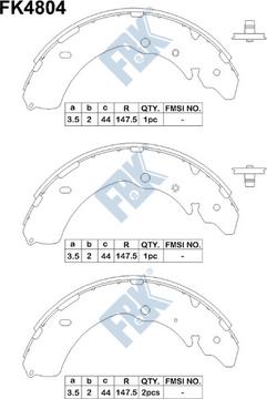 FBK FK4804 - Kit ganasce freno autozon.pro