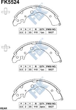 FBK FK5524 - Kit ganasce freno autozon.pro