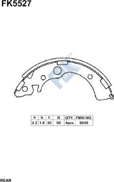 FBK FK5527 - Kit ganasce freno autozon.pro