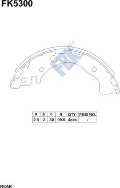 FBK FK5300 - Kit ganasce freno autozon.pro