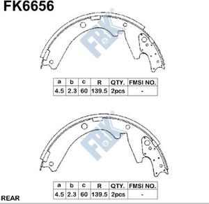 FBK FK6656 - Kit ganasce freno autozon.pro