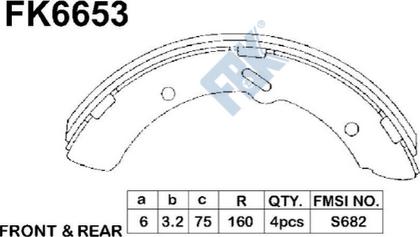 FBK FK6653 - Kit ganasce freno autozon.pro