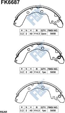 FBK FK6687 - Kit ganasce freno autozon.pro