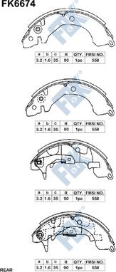 FBK FK6674 - Kit ganasce freno autozon.pro