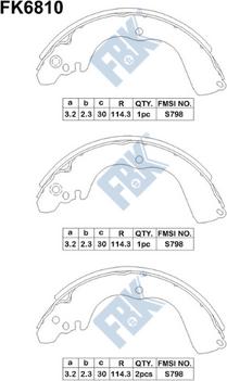 FBK FK6810 - Kit ganasce freno autozon.pro