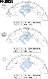 FBK FK6828 - Kit ganasce freno autozon.pro