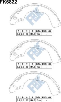 FBK FK6822 - Kit ganasce freno autozon.pro