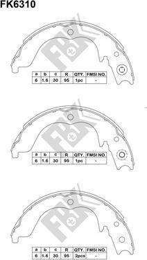 FBK FK6310 - Kit ganasce freno autozon.pro