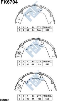 FBK FK6704 - Kit ganasce, Freno stazionamento autozon.pro