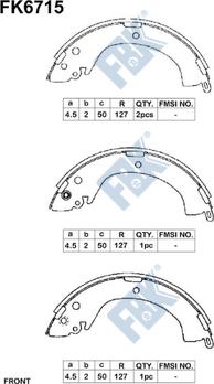 FBK FK6715 - Kit ganasce freno autozon.pro